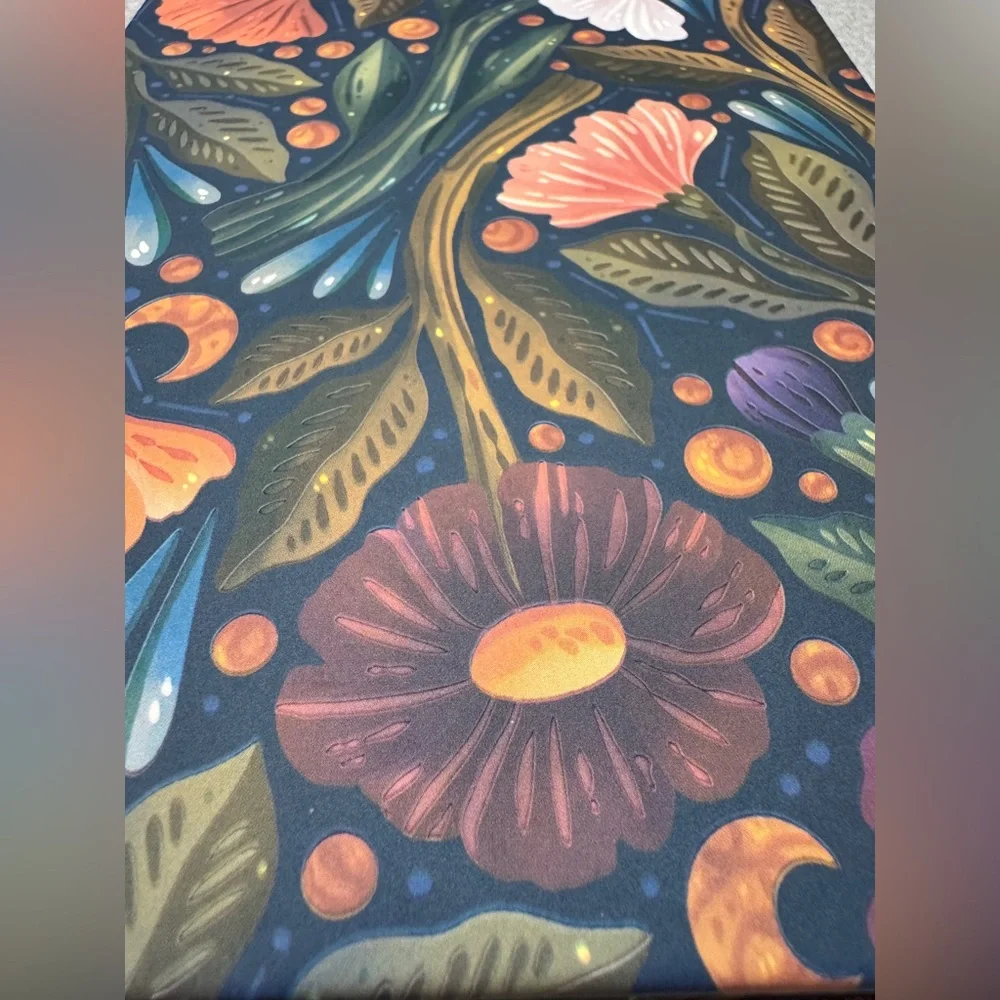 Denik Nightsky Floral Debossed Journal Notebook - faux leather luxury soft touch